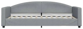 Καναπές Κρεβάτι Ανοιχτό Γκρι 90 x 200 εκ. Υφασμάτινος - Γκρι