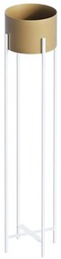 Κασπώ 247HFM1191 23x23x108cm White-Gold Aberto Design Μέταλλο