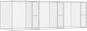 vidaXL Κλουβί σκύλου Ασημί 600 x 200 x 200 εκ. Επικαλυμμένος Χάλυβας