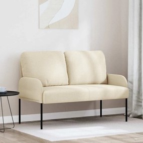vidaXL Καναπέδες με μαξιλάρι 110cm Κρεμ Κόντρα πλακέ