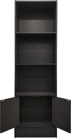 Βιβλιοθήκη Tekaro pakoworld σε ανθρακί απόχρωση 57x33x180εκ