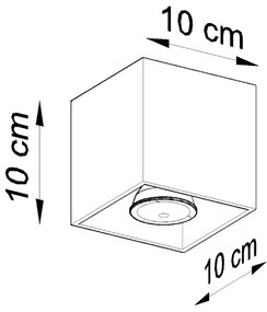 Sollux Φωτιστικό οροφής Quad 1,αλουμίνιο,1xGU10/40w