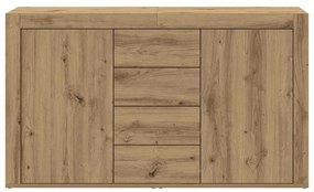 vidaXL Πλαϊνό γραφείο Artisan Oak 120 x 36 x 69 εκ Επεξεργασμένο ξύλο