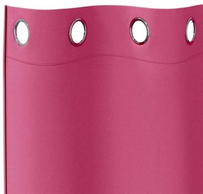 vidaXL Κουρτίνες με κουρτίνες 2 pcs Φωτεινό Ροζ Πολυεστέρας