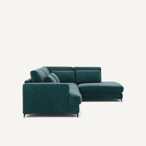 Γωνιακός καναπές δεξιός, βελούδινος, Marsile
