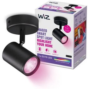 Έξυπνο Φωτιστικό Σποτ 1xGU10 LED 5W Ρυθμιζόμενο 3CCT RGBW Dimmable Imageo Wiz-929002659001-Μαύρο 929002659001