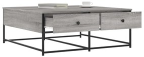 vidaXL Τραπεζάκι Σαλονιού Γκρι Sonoma 100 x 99 x 40 εκ. Επεξεργ. Ξύλο