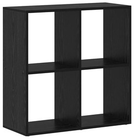 vidaXL Βιβλιοθήκη Μαύρη δρυς 69.5 x 29 x 69.5 εκ Επεξεργασμένο ξύλο