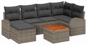 vidaXL Σετ Καναπέ Κήπου 7 pcs Γκρι