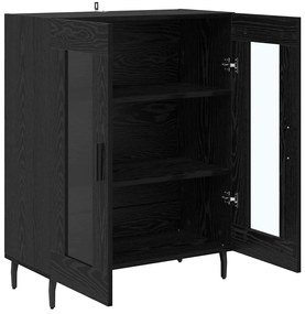 vidaXL Πλαϊνό γραφείο Μαύρη Οξυά 69,5 x 34 x 90 εκ. Επεξεργασμένο ξύλο