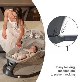 Κούνια Ηλεκτρική Siena  Graphite 10090110002 Lorelli