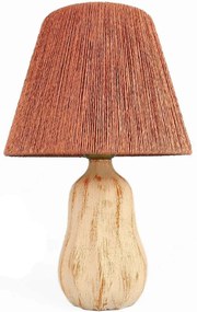 Φωτιστικό Επιτραπέζιο 687HMY2348 Φ20x40cm 1xE27 40W Cream-Natural Opviq