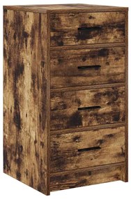 vidaXL Πλαϊνό γραφείο Καπνιστή δρυς 40 x 41 x 75 εκ Επεξεργασμένο ξύλο