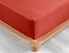 Σεντόνι Percaline  Douceur d'intérieur - Λάστιχο - 160x200cm - Κόκκινο