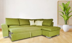 Γωνιακός Καναπές-Κρεβάτι Logan με αποθηκευτικό χώρο 280x200x95cm Φιστικί – Δεξιά Γωνία – VAS5896