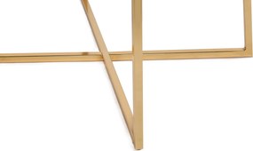 Καρέκλα 4τμχ Χρυσό / Σκούρο Μπλε LEVAL 50x49x90
