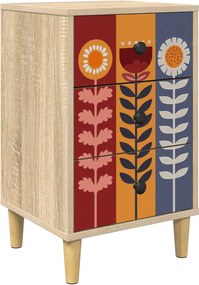 vidaXL Κομοδίνο ESSEN Sonoma Δρυς 36 x 33 x 60 εκ Επεξεργασμένο Ξύλο