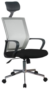 Καρέκλα Γραφείου ArteLibre ΦΟΙΒΗ Γκρι/Μαύρο Mesh 58x59x116-124.5cm
