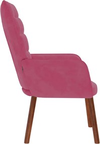 vidaXL Πολυθρόνα Relax Μπορντό Βελούδινη