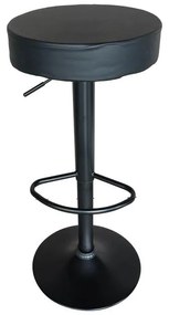 Σκαμπό μπαρ Dianors πτυσσόμενο pu μαύρο-βάση μαύρο μέταλλο 38x38x75εκ 2αδα 38x38x75 εκ.