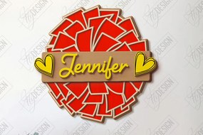 Σετ των 2 Intra απο ξύλο plywood 3mm-4mm πάχος Μαζορέτα σημάδι | Διακόσμηση τοίχου Δίασταση 30x20 cm INTRAFABR-122963053