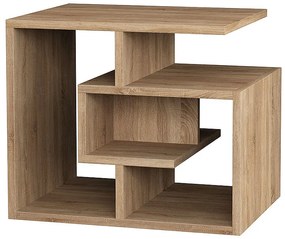 Τραπεζάκι βοηθητικό Labirent Megapap χρώμα sapphire oak 54x40x45εκ.