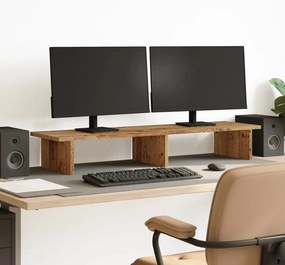 vidaXL Βάση Οθόνης Όψη Παλαιού Ξύλου 100x27x15 εκ. από Επεξ. Ξύλο