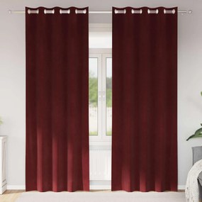 vidaXL Κουρτίνες 2 τμχ. Κόκκινο 140 x 260 cm Βελούδο