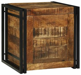 vidaXL Κουτί αποθήκευσης 50 x 50 x 50 cm ακατέργαστο ξύλο μάνγκο
