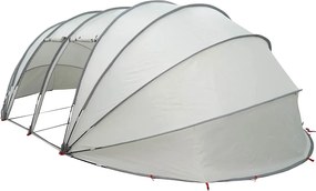 vidaXL Σκηνή πισίνας τύπου θόλου Γκρι 538 x 440 x 204 εκ.