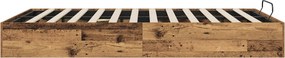 vidaXL Κρεβάτι Οθωμανικού Τύπου Παλιό ξύλο 140 x 200 cm