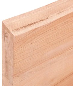 vidaXL Ράφι Τοίχου Ανοιχτό Καφέ 180x60x(2-6)εκ. Επεξ. Μασίφ Ξύλο Δρυός