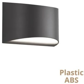 Απλίκα Φωτιστικό Τοίχου LED 13W 3000K Ανθρακί IP65 4293800 Fun Viokef 4293800 Ανθρακί
