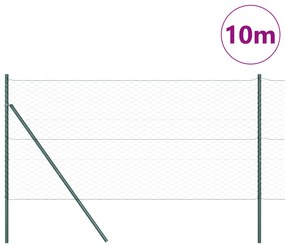 vidaXL Εξαγωνικός Φράχτης  Πράσινος 1.2x10 μ Ατσάλι