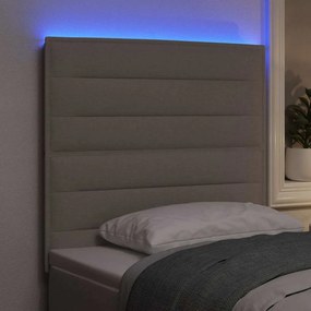 vidaXL LED κεφαλάρι Taupe ύφασμα