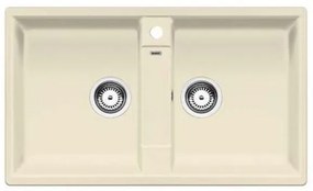 Blanco Zia 9 Jasmine SILGRANIT™ PuraDur™ Γρανιτένιος Νεροχύτης Ένθετος με 2 Γούρνες 86x50cm