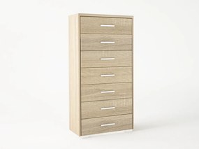 Συρτεριέρα με 7 συρτάρια σε χρώμα δρυς 60x45x123  SB 6-DRYS