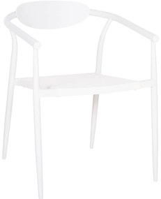 Καρέκλα - Πολυθρόνα SERLY C6052.01 Λευκή Αλουμινίου με Λευκό Textiline 56x61x74,5Yεκ 56x61x74.5 εκ.