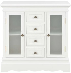 vidaXL Συρταριέρα Λευκή 70 x 28 x 70 εκ. από Μασίφ Ξύλο Πεύκου