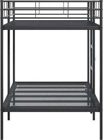 vidaXL Κουκέτα χωρίς στρώμα Μαύρο 100x200 cm Ατσάλι