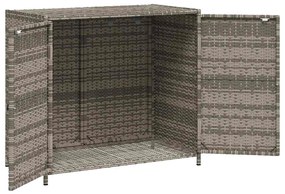 vidaXL Ντουλάπι Αποθήκευσης Κήπου Γκρι 83x45x76 εκ. από Συνθ. Ρατάν