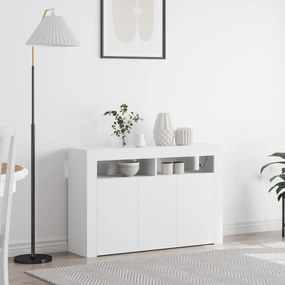 vidaXL Λευκός Μπουφές Λευκός Τεχνητό ξύλο 116 x 30 x 75 εκ Μοντέρνος