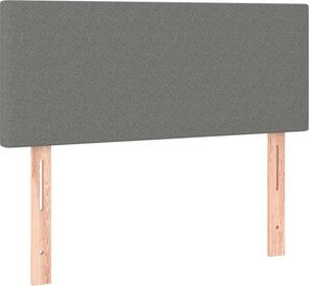 vidaXL Κρεβάτι Boxspring με Στρώμα Σκούρο Γκρι 80x200 εκ. Υφασμάτινο