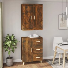 vidaXL Ντουλάπα Καπνιστή δρυς από Επεξεργασμένο Ξύλο