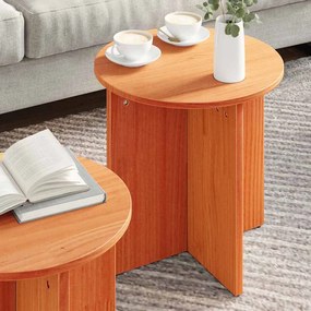 vidaXL Τραπεζάκι σαλονιού 2 pcs Καφέ κεριού 41.5 x 41.5 x 41 εκ