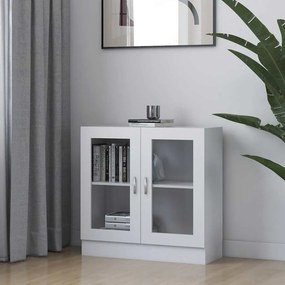 vidaXL Βιτρίνα Λευκή 82,5 x 30,5 x 80 εκ. Επεξ. Ξύλο
