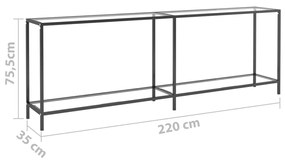 ΤΡΑΠΕΖΙ ΚΟΝΣΟΛΑ ΔΙΑΦΑΝΕΣ 220 X 35 X 75,5 ΕΚ. ΑΠΟ ΨΗΜΕΝΟ ΓΥΑΛΙ 331710