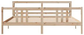 vidaXL Πλαίσιο Κρεβατιού με Κεφαλάρι 180x200 εκ. από Μασίφ Ξύλο Πεύκου