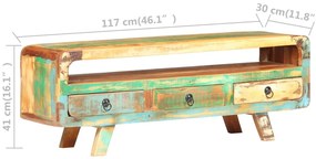 vidaXL Έπιπλο Τηλεόρασης 117 x 30 x 41 εκ. από Μασίφ Ανακυκλωμένο Ξύλο