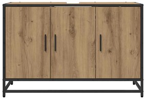 vidaXL Ντουλάπα Νιπτήρα Mπάνιου με ράφι artisan δρυς 90 x 33 x 60 εκ.